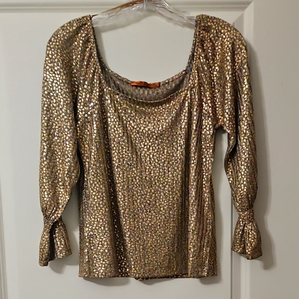 Gold Sequin Women's Top